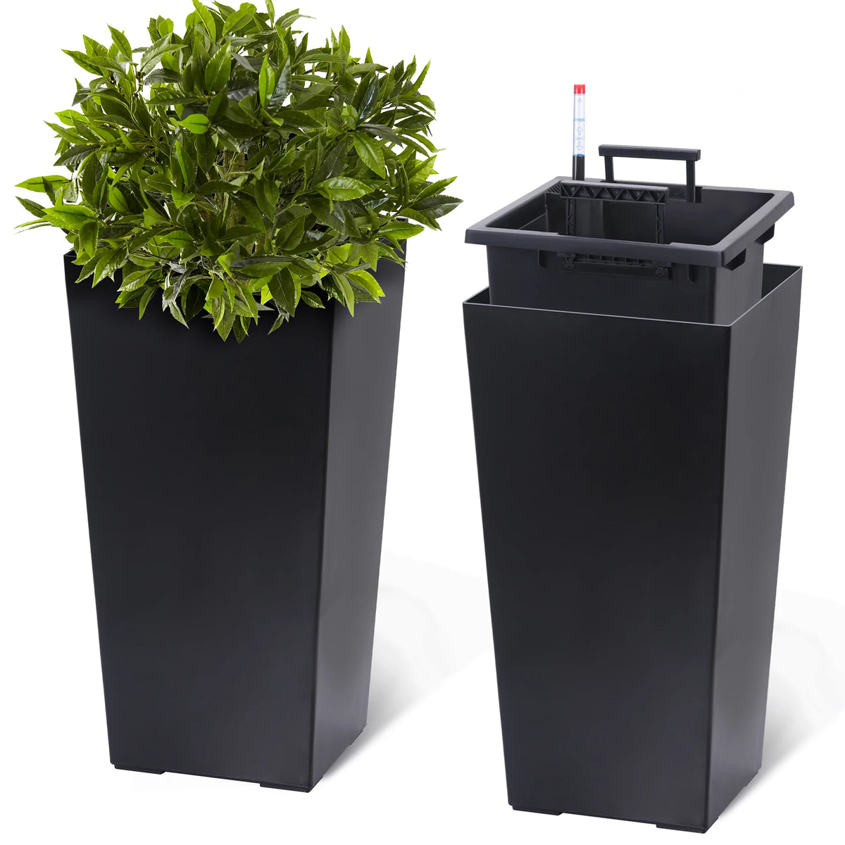 HiMISS Self Watering Planter Pots Set For Indoor Outdoor Plants