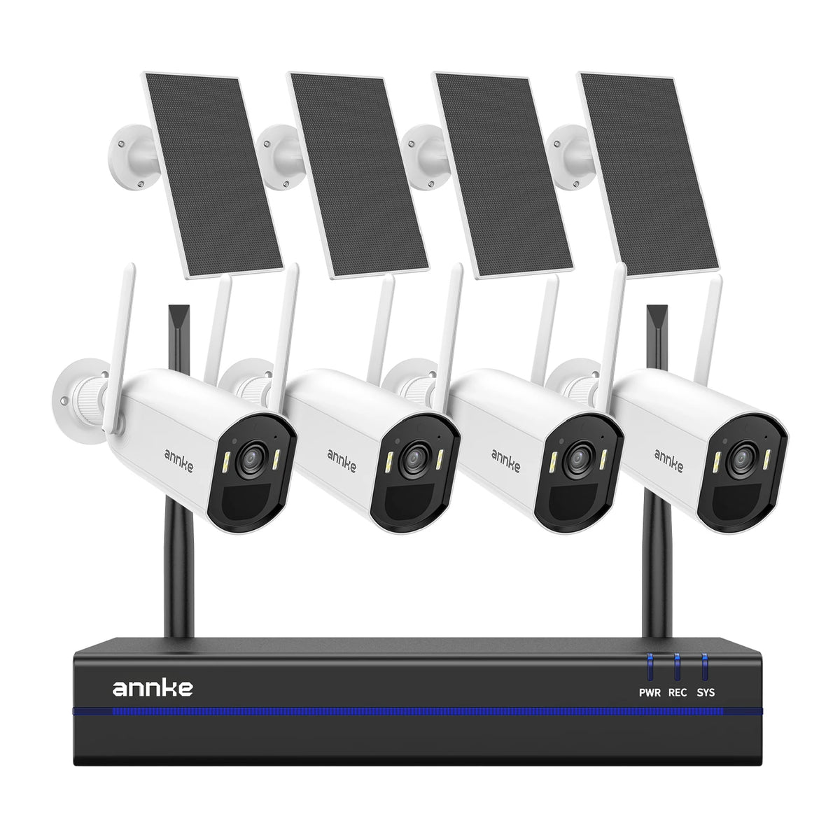 ANNKE 4MP Wireless Solar Security Camera System With NVR
