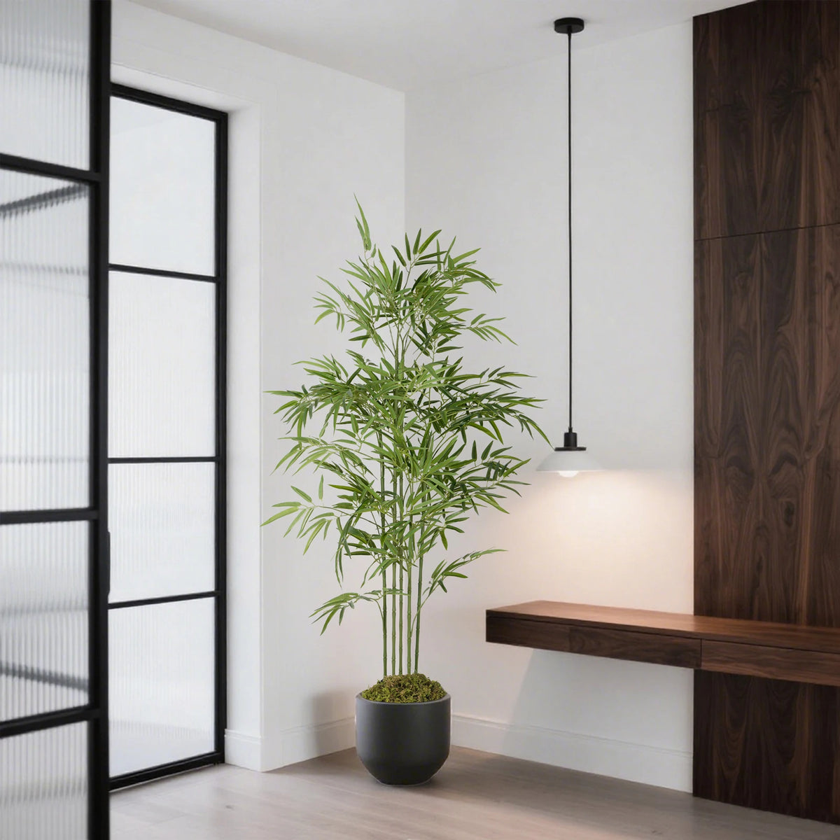 Olitree Artificial Bamboo Tree With Realistic Leaves Indoor Outdoor Decor