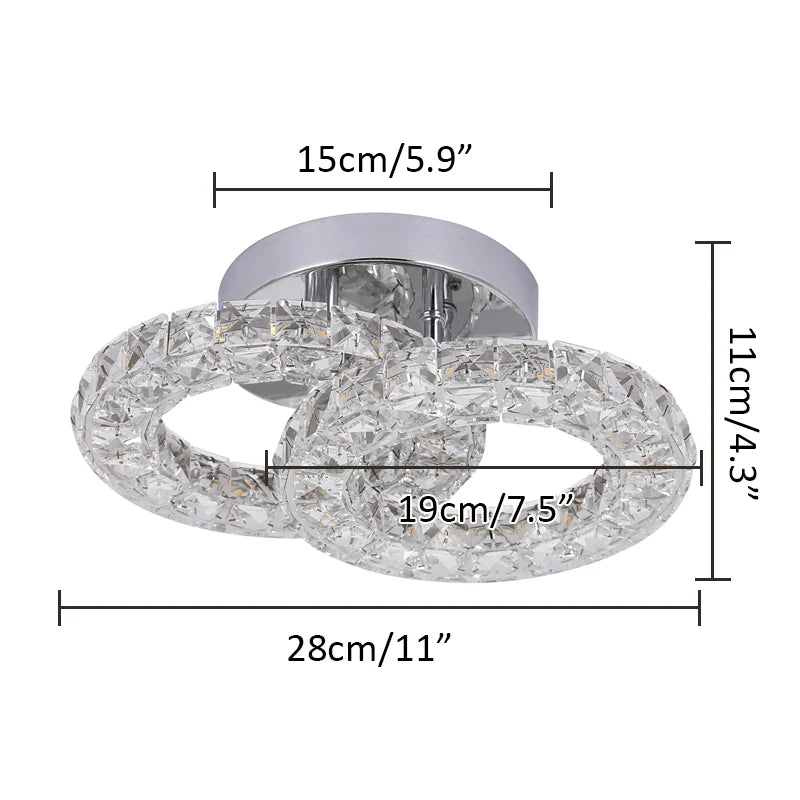 GreeLustr Modern Luxury Crystal Ceiling Lamp Chandelier Dining Living Room LED Indoor Lighting Fixture Home Decor Bedroom