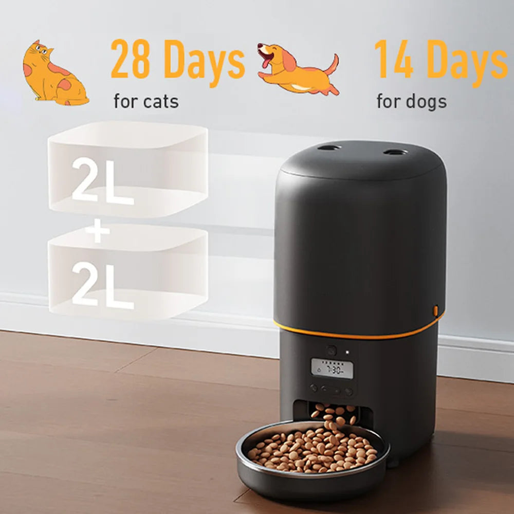 Nityers Automatic Cat Feeder With Timed Dispensing And Voice Recording