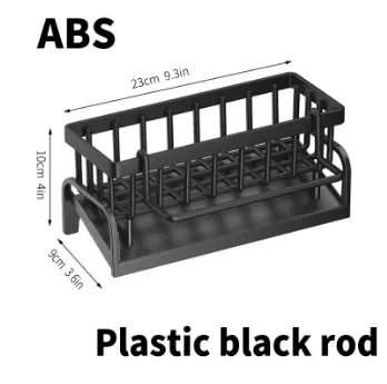 Double Layer Carbon Steel Kitchen Cutlery Rack With Drainer