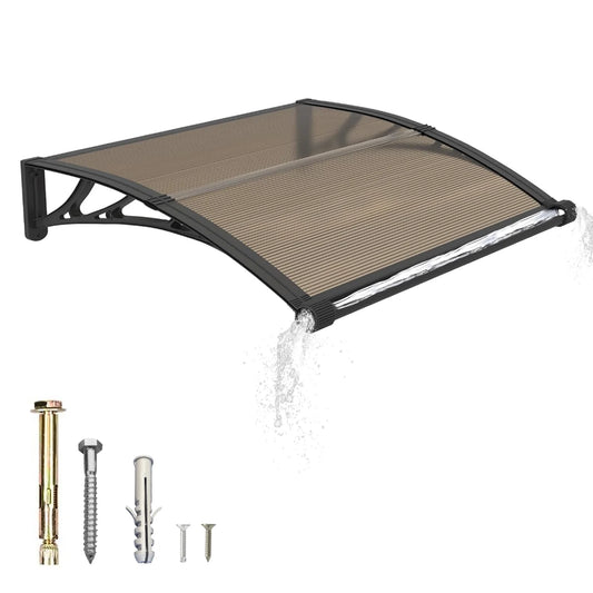 Polycarbonate Door Awning For Patio Sun Shade Rain Shelter Cover