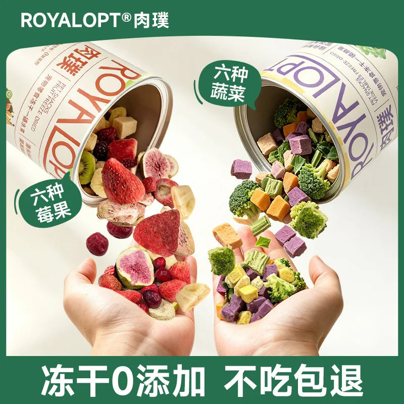 ROYALOPT fruit and vegetable freeze-dried dog snacks vegetable fruit dog food companion teddy bear small dog