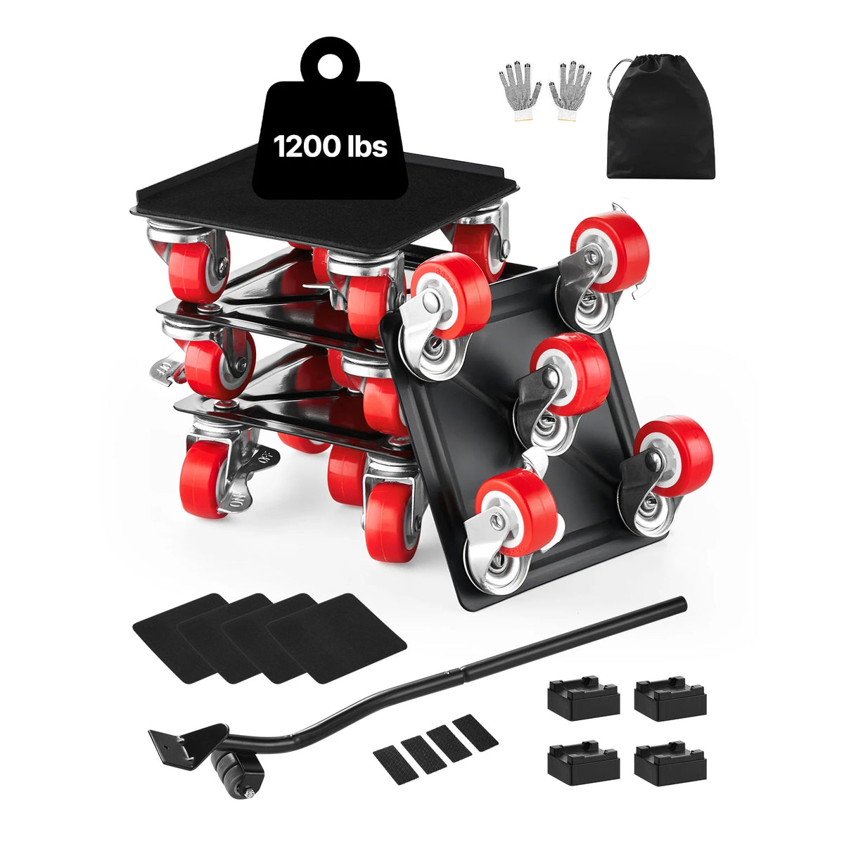 SucceBuy Four Piece Heavy Duty Furniture Dollies Set