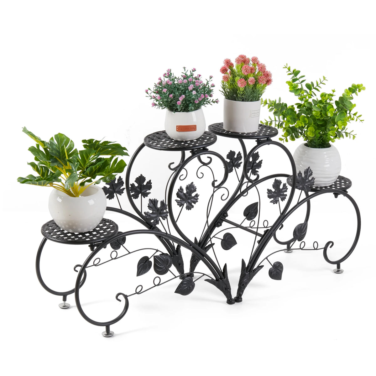 Wisfor Heart Shaped Metal Plant Stand For Garden Pots