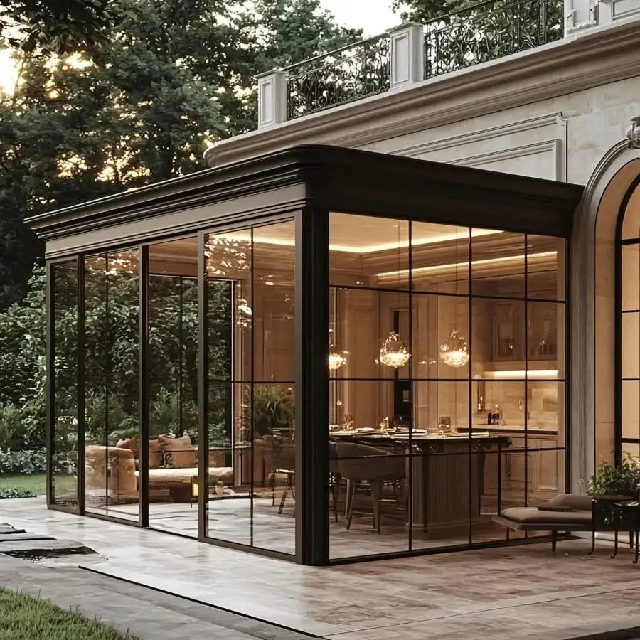 Aluminum Glass Sunroom Outdoor Conservatory For Garden And Patio