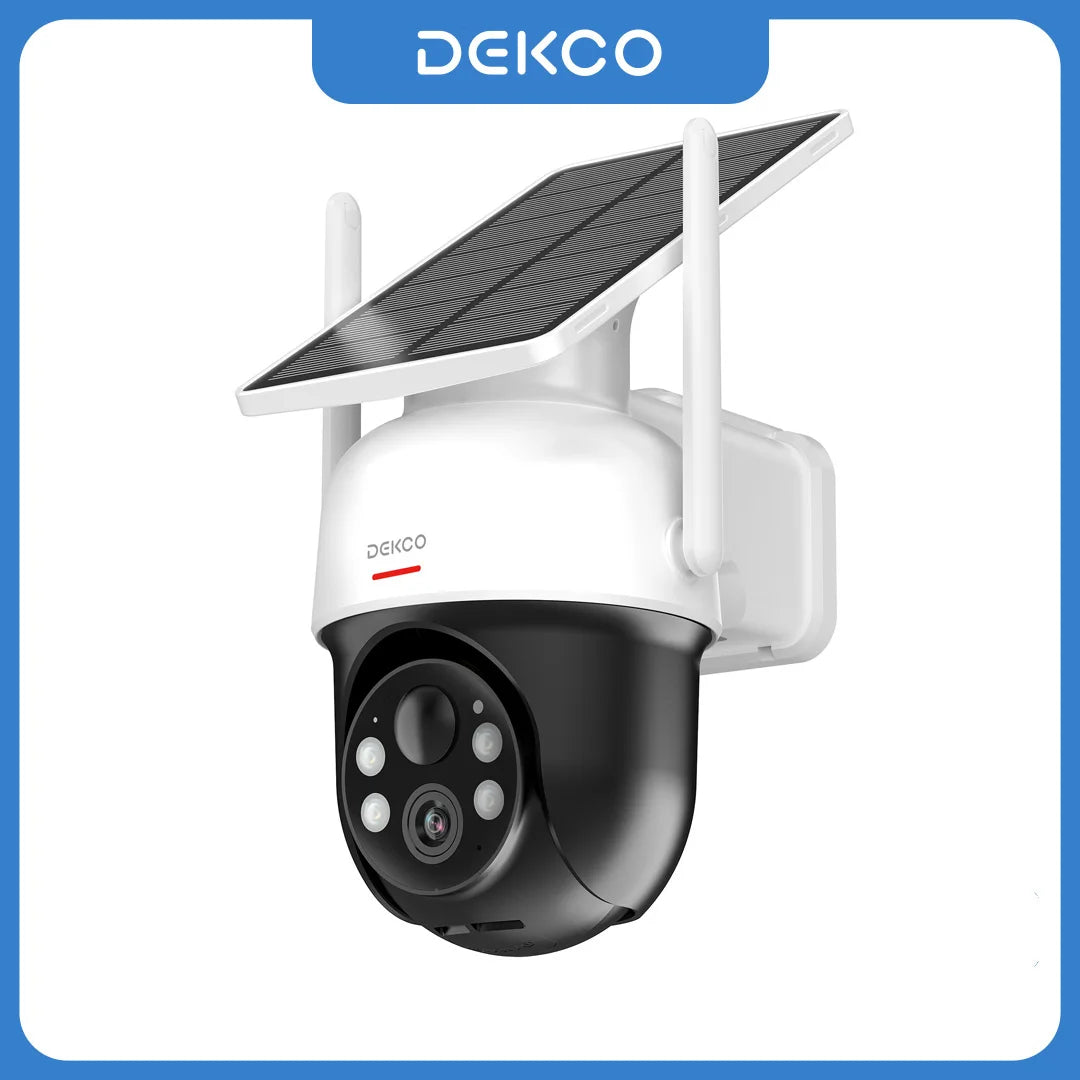 DEKCO Wire Free Solar WiFi Security Camera With Two Way Audio