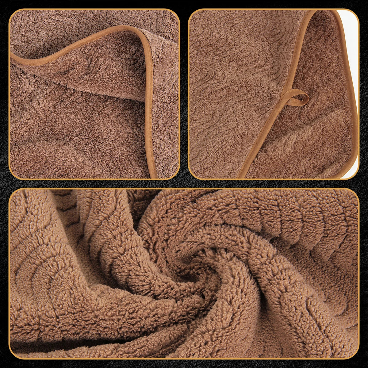Luxury Coral Fleece Bath Towel Set With High Water Absorbency