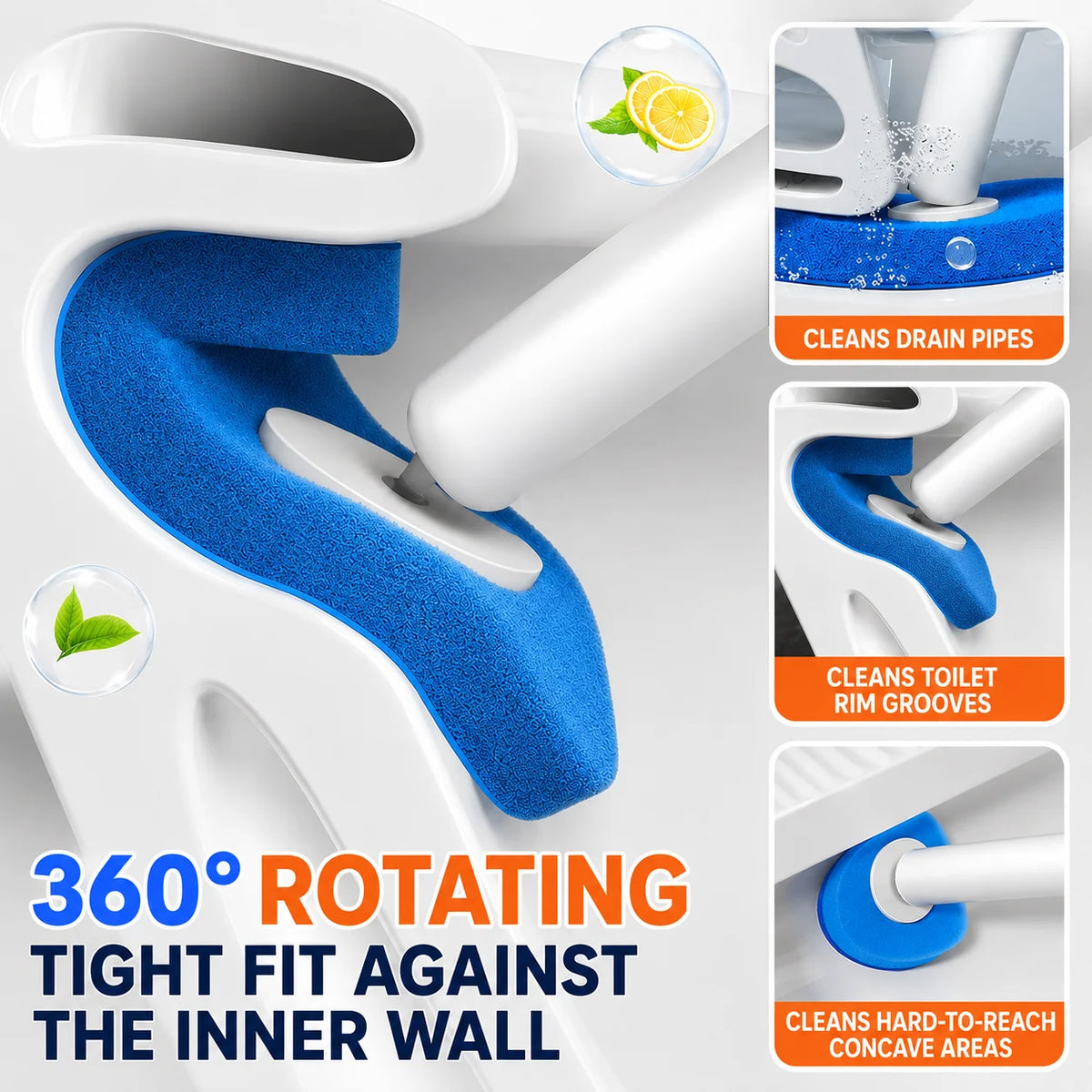 Joybos Touch Free Toilet Cleaning Wand With Replaceable Pads