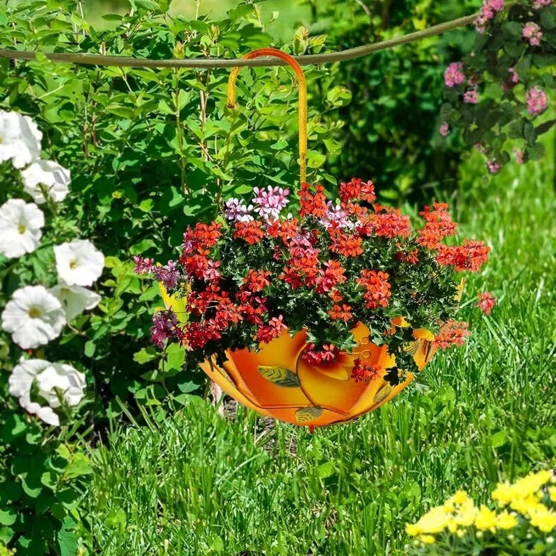 Farmhouse Umbrella Shaped Metal Wall Mounted Hanging Planter