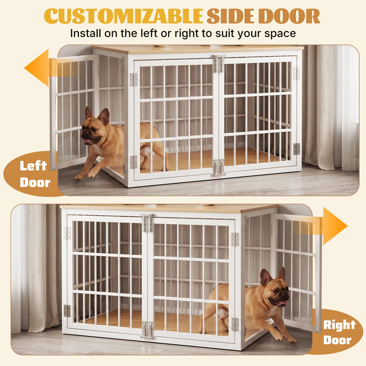 JHK Heavy Duty Iron Dog Kennel With Double Lock Doors