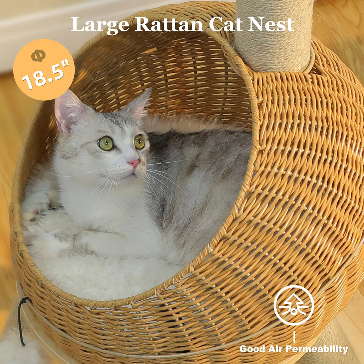 Pawz Road Dinosaur Cat Tower Sisal Scratching Post Rattan Bed
