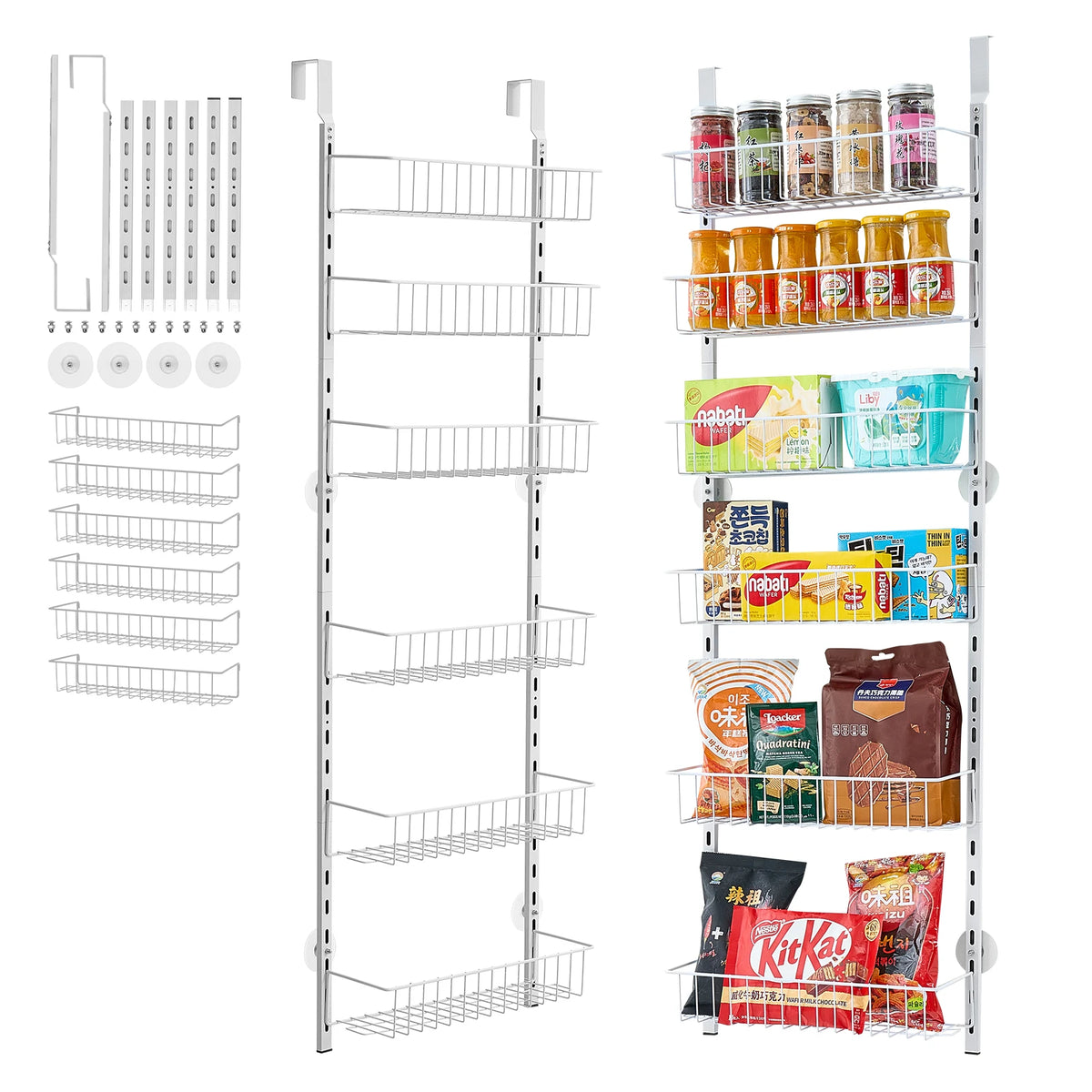 SucceBuy Over The Door Heavy Duty Steel Pantry Spice Rack