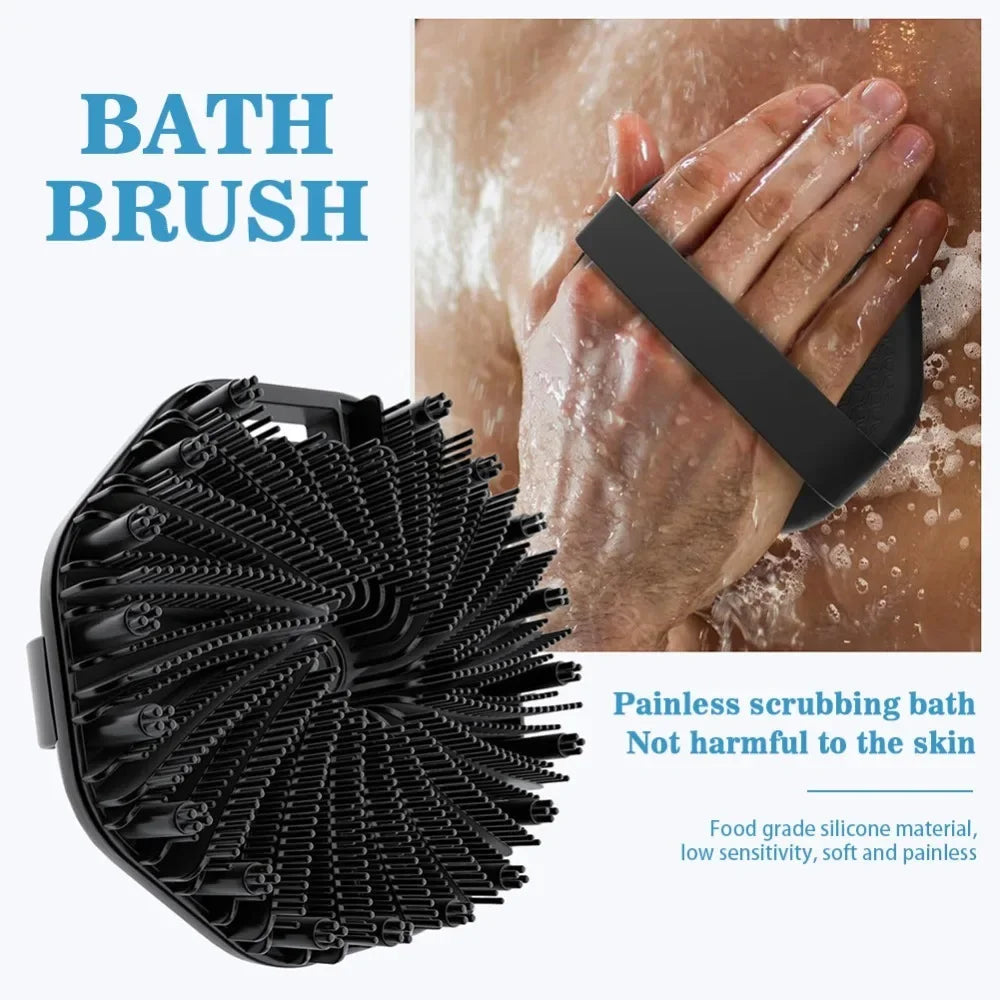 Soft Silicone Back Scrubber With Long Handle For Gentle Exfoliation