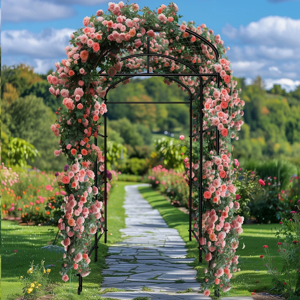 Wisfor Metal Garden Trellis Support Frame For Climbing Plants