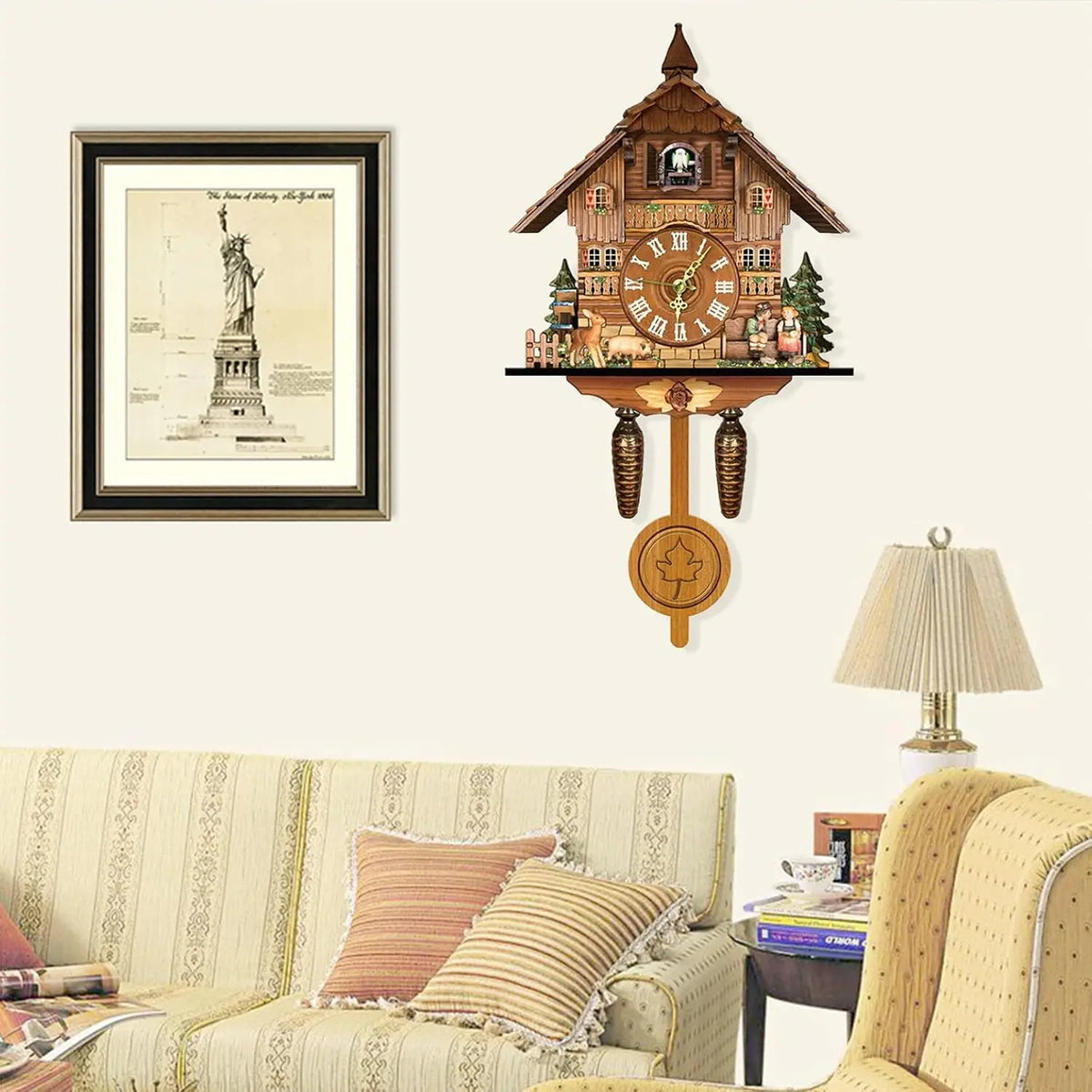 Traditional Northern European Design Cuckoo Wall Clock