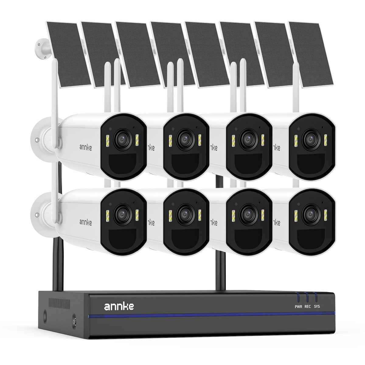 ANNKE 4MP Wireless Solar Security Camera System With NVR