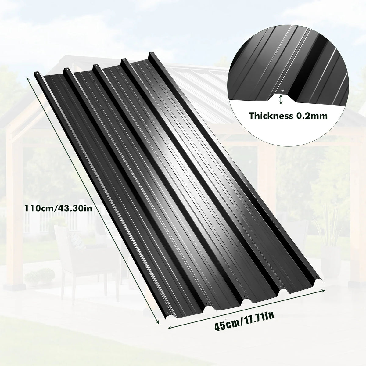 Corrugated Galvanized Steel Roofing Panels For Garages And Pergolas