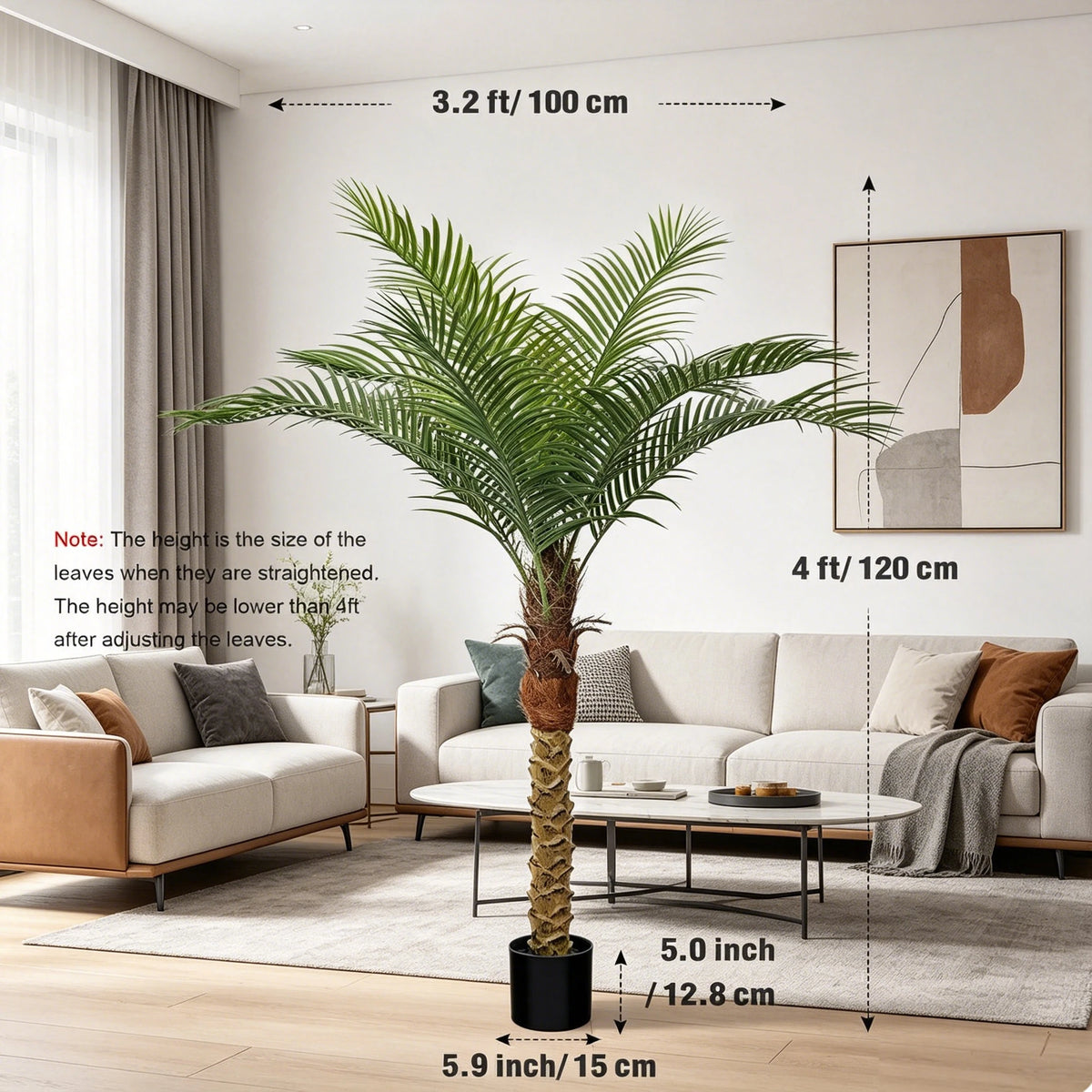 Olitree Artificial Faux Palm Tree For Indoor Outdoor Home Decor