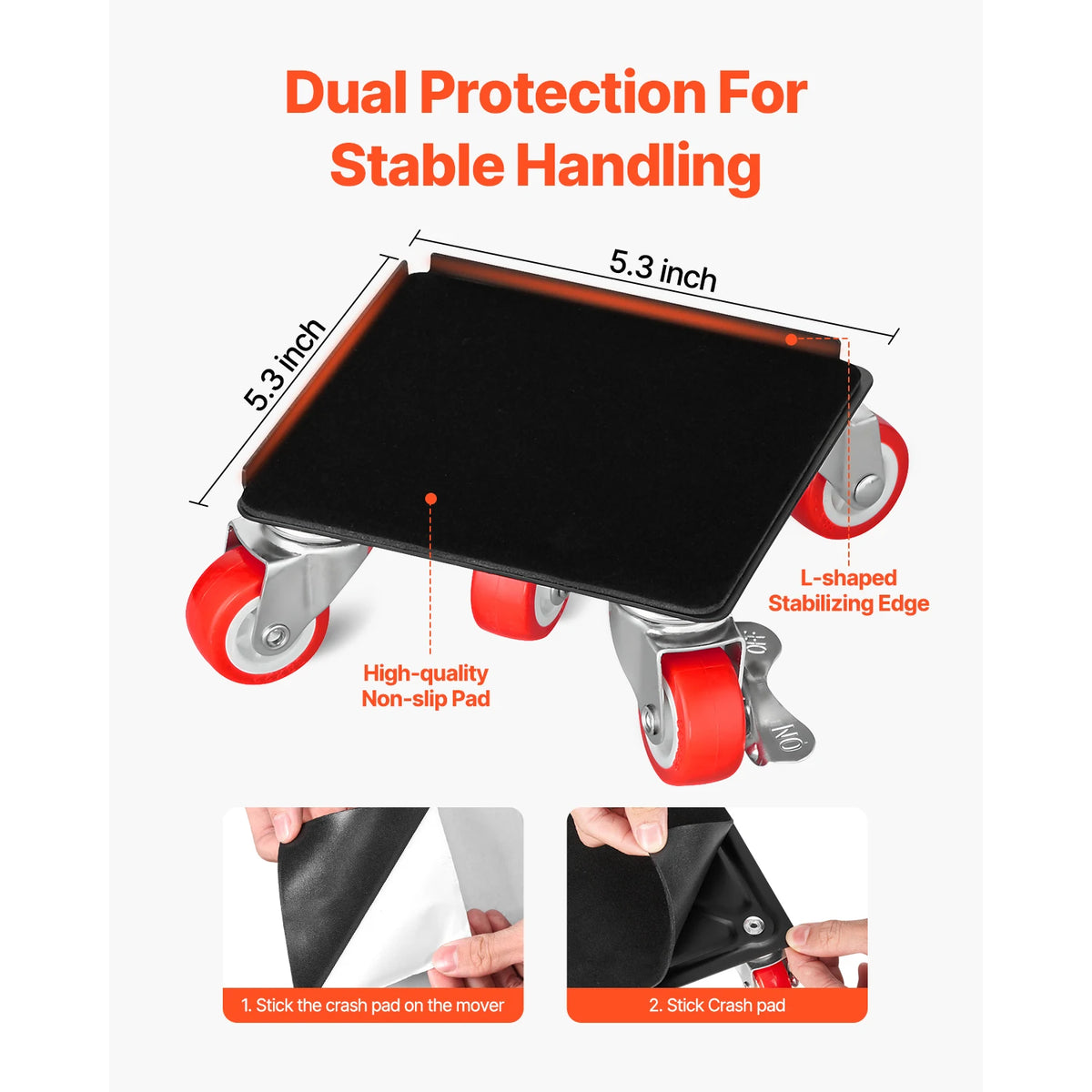 SucceBuy Four Piece Heavy Duty Furniture Dollies Set
