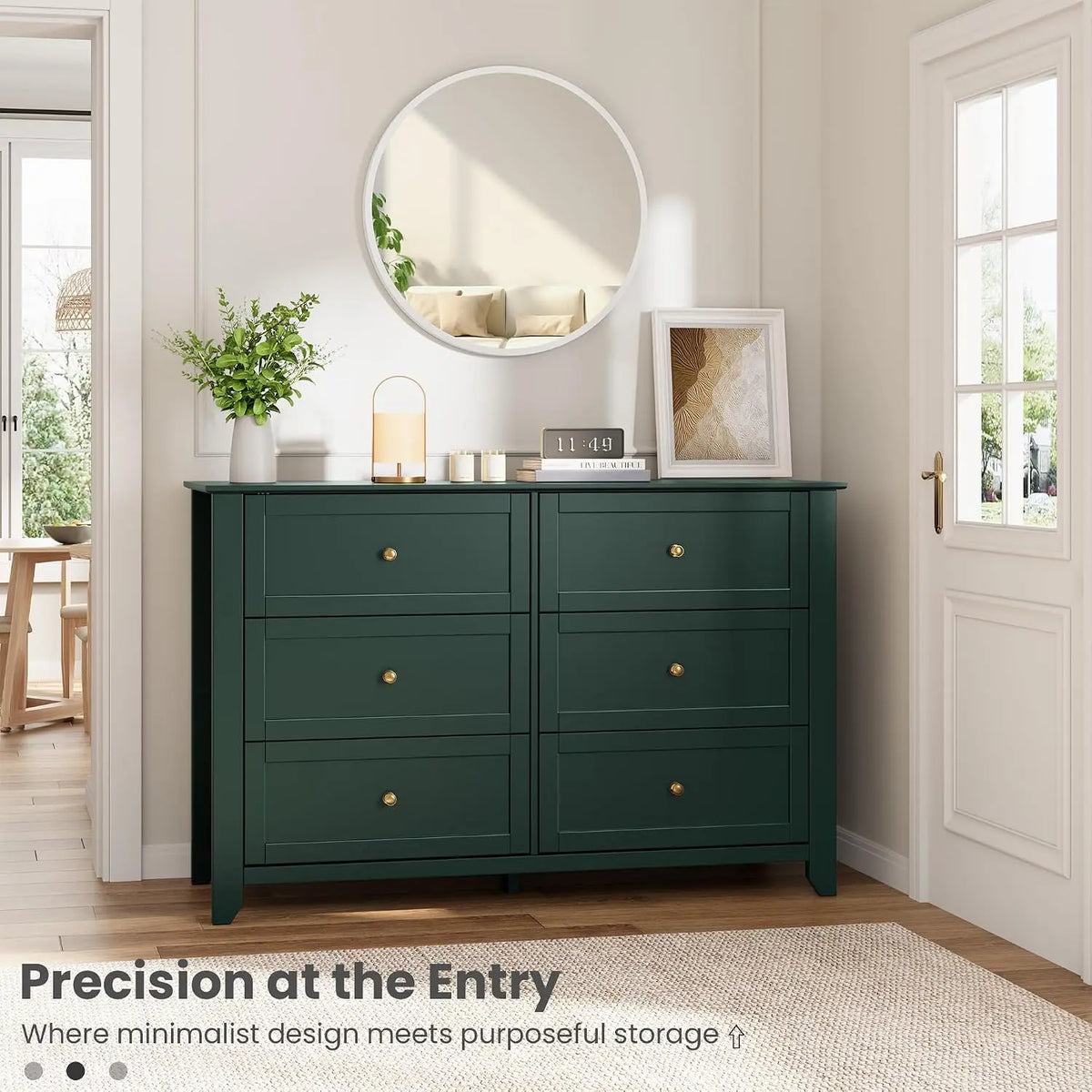 Garvee Six Drawer Solid Wood Bedroom Storage Cabinet