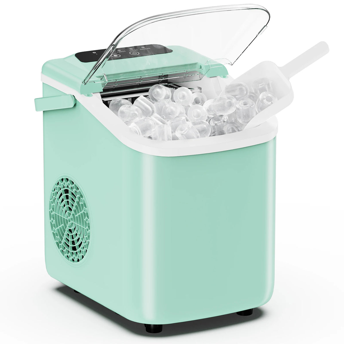 Compact Countertop Portable Ice Maker With Handle And Scoop