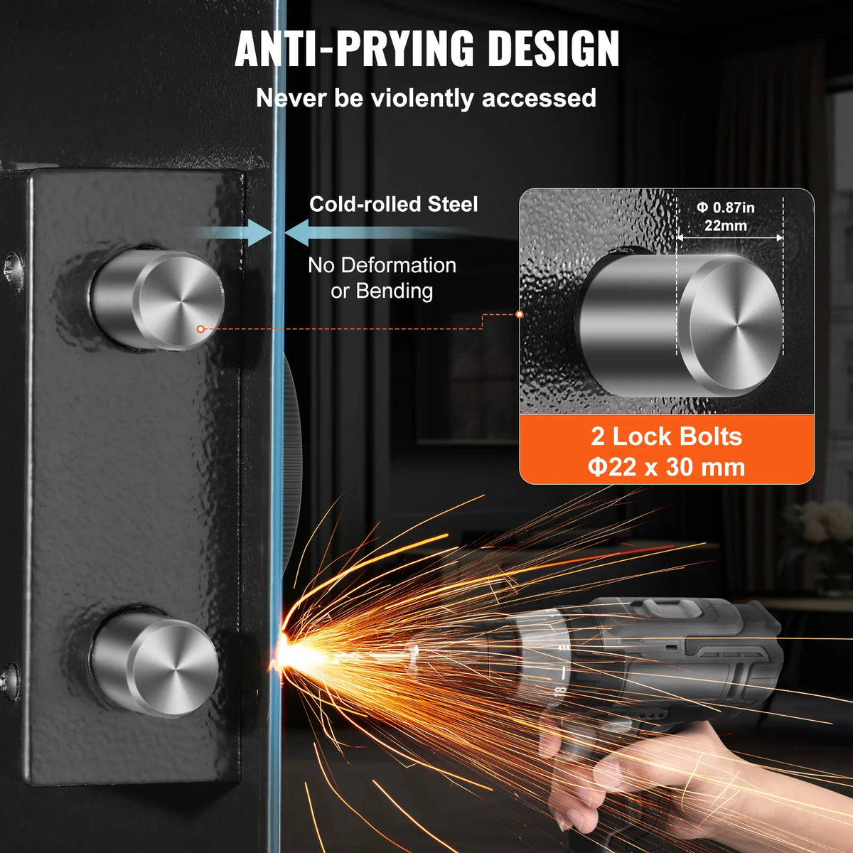 SucceBuy Hidden Wall Safe With Keypad And Adjustable Shelves