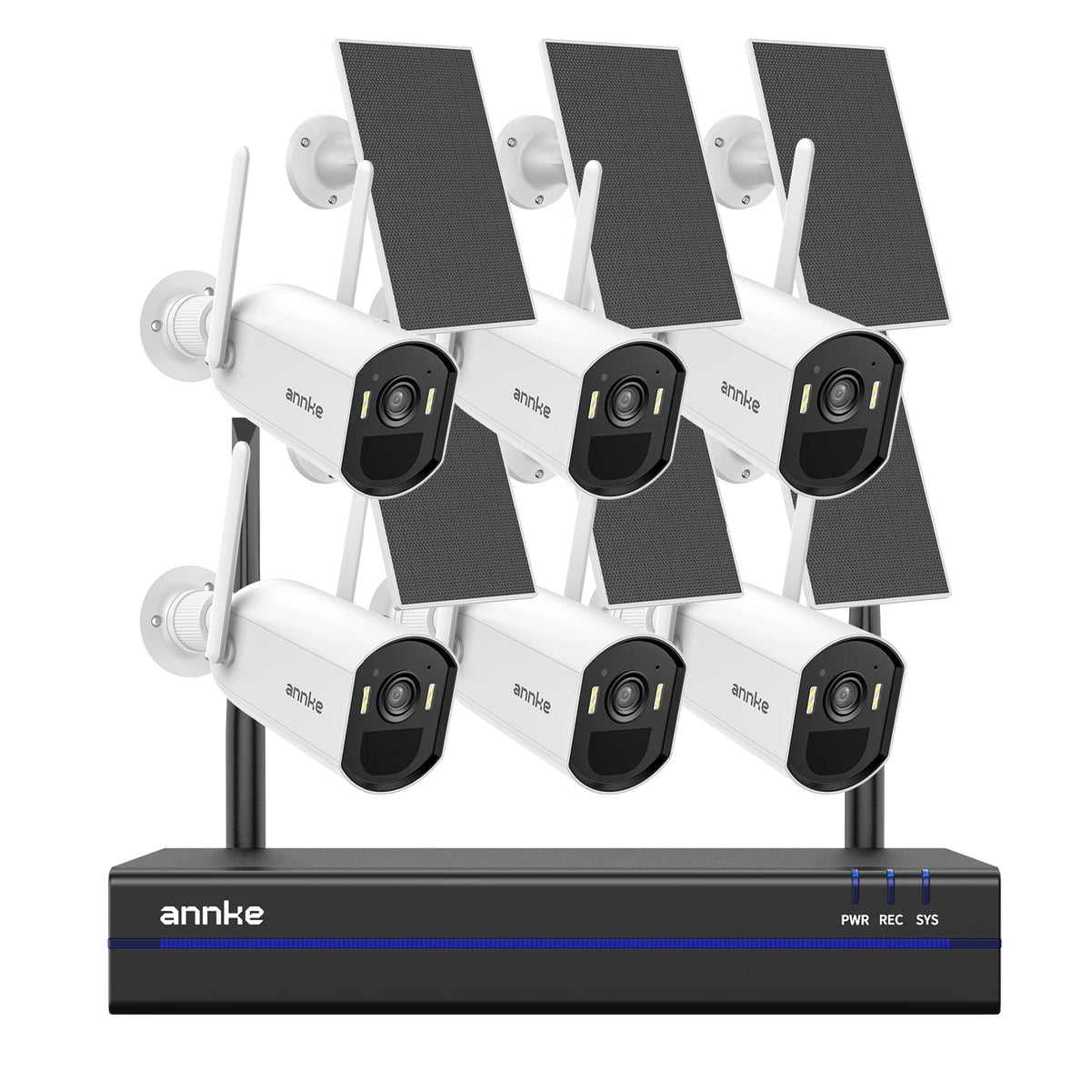 ANNKE 4MP Wireless Solar Security Camera System With NVR