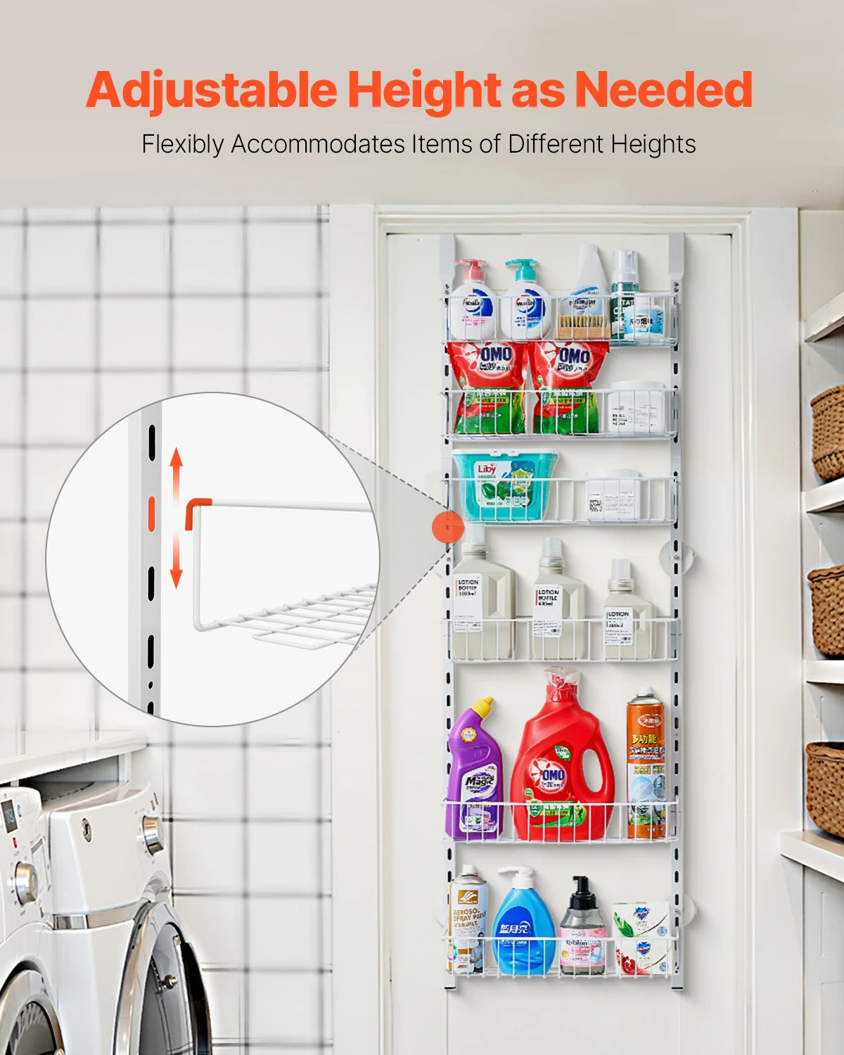 SucceBuy Over The Door Heavy Duty Steel Pantry Spice Rack