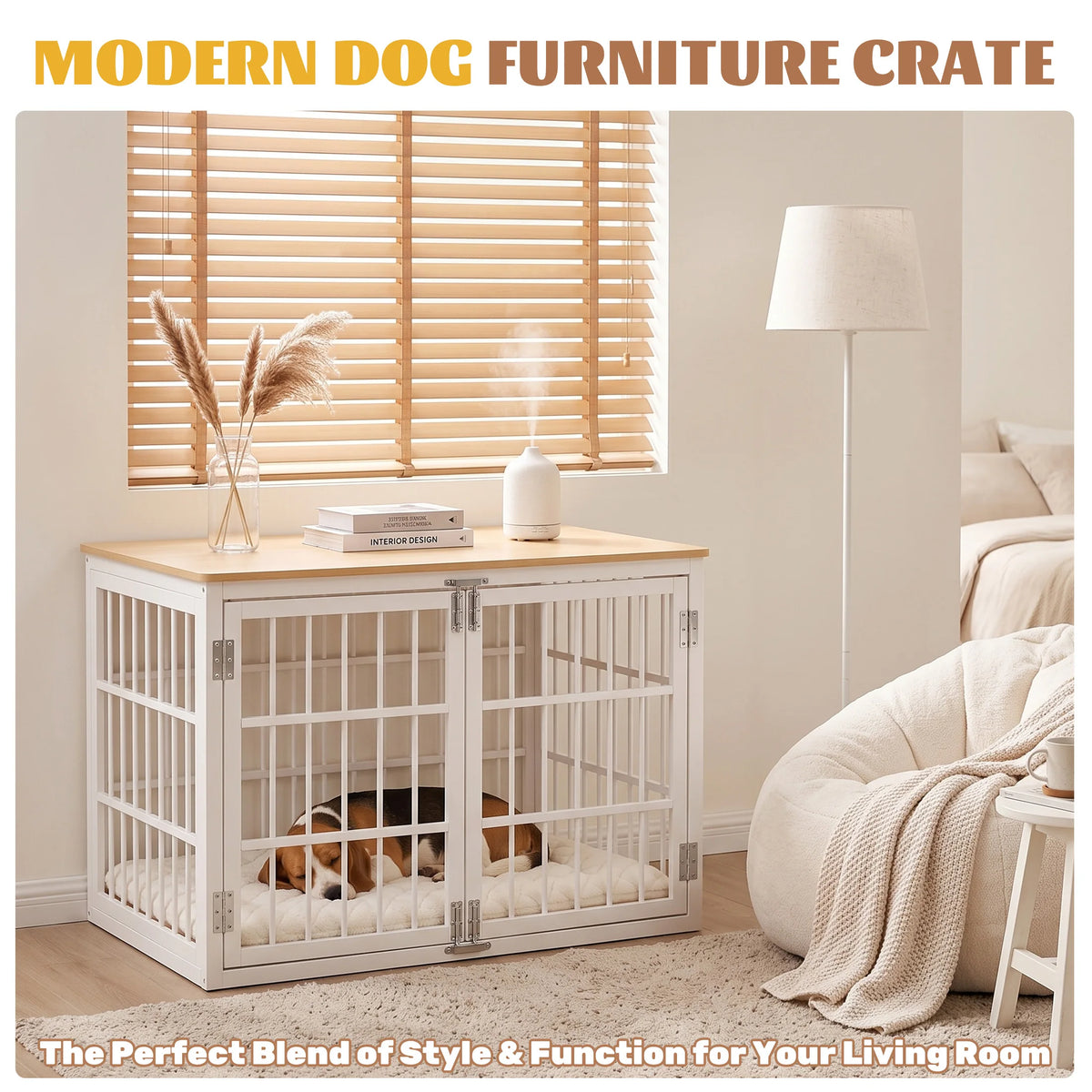 JHK Heavy Duty Iron Dog Kennel With Double Lock Doors