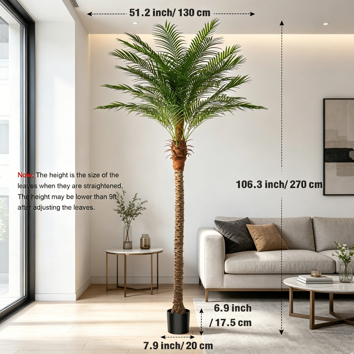 Olitree Artificial Faux Palm Tree For Indoor Outdoor Home Decor