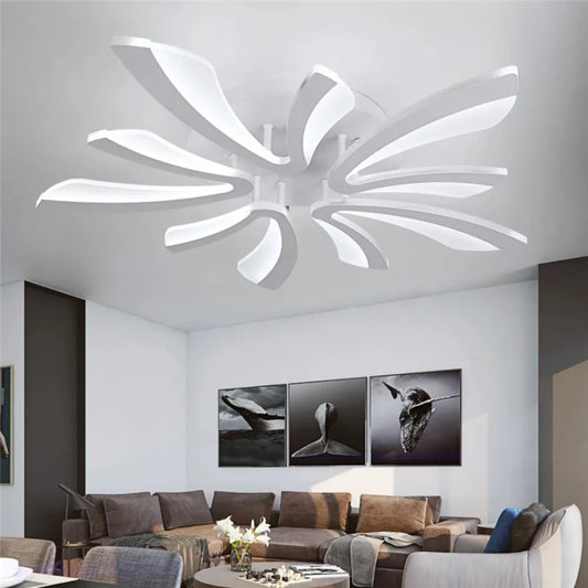 Acrylic Modern Ceiling Lamp Chandelier Pendant Light Led Living Dining Room Luminair Nordic Indoor Hotel Flower Decor