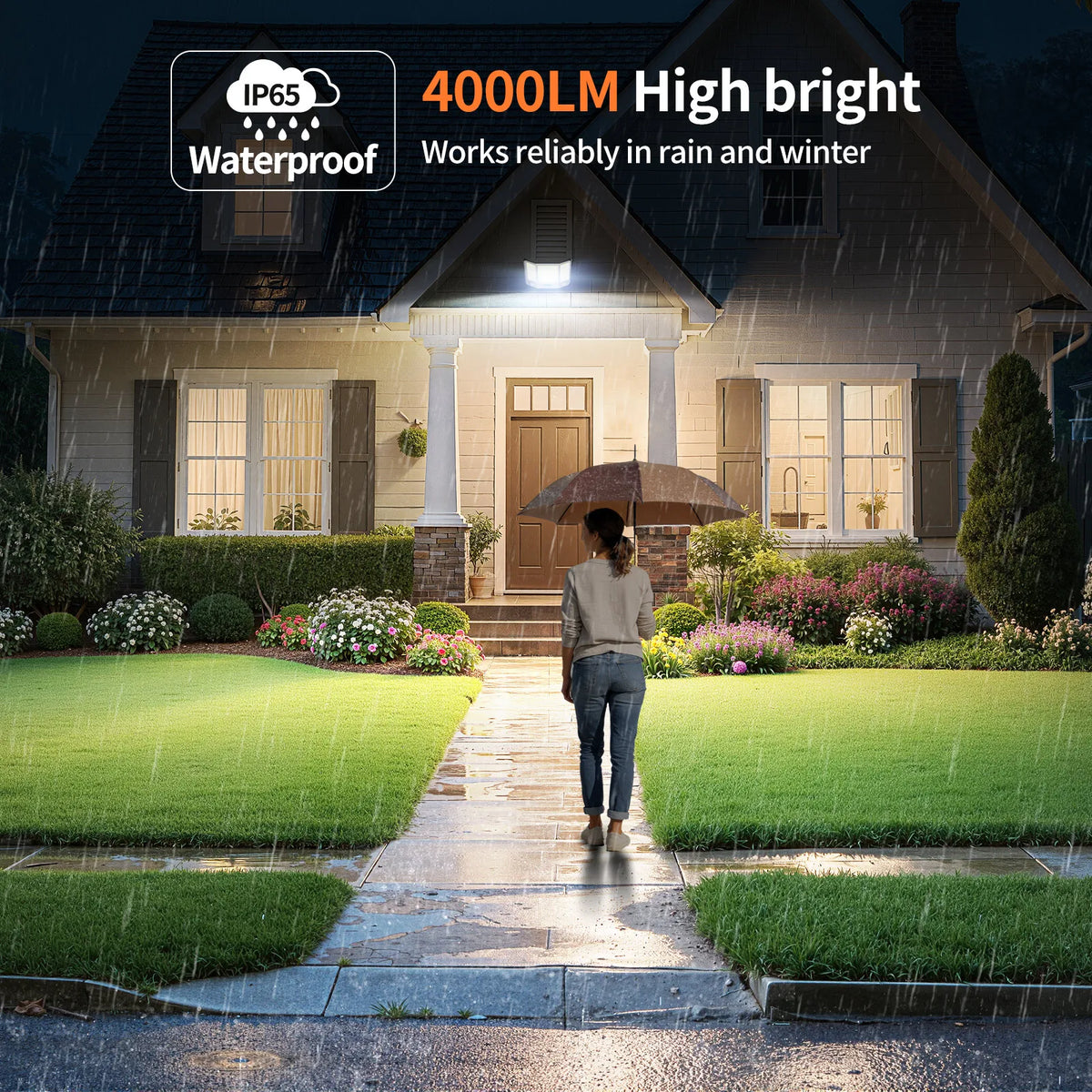 Intelamp Solar Street Flood Light With Dual Motion Sensors