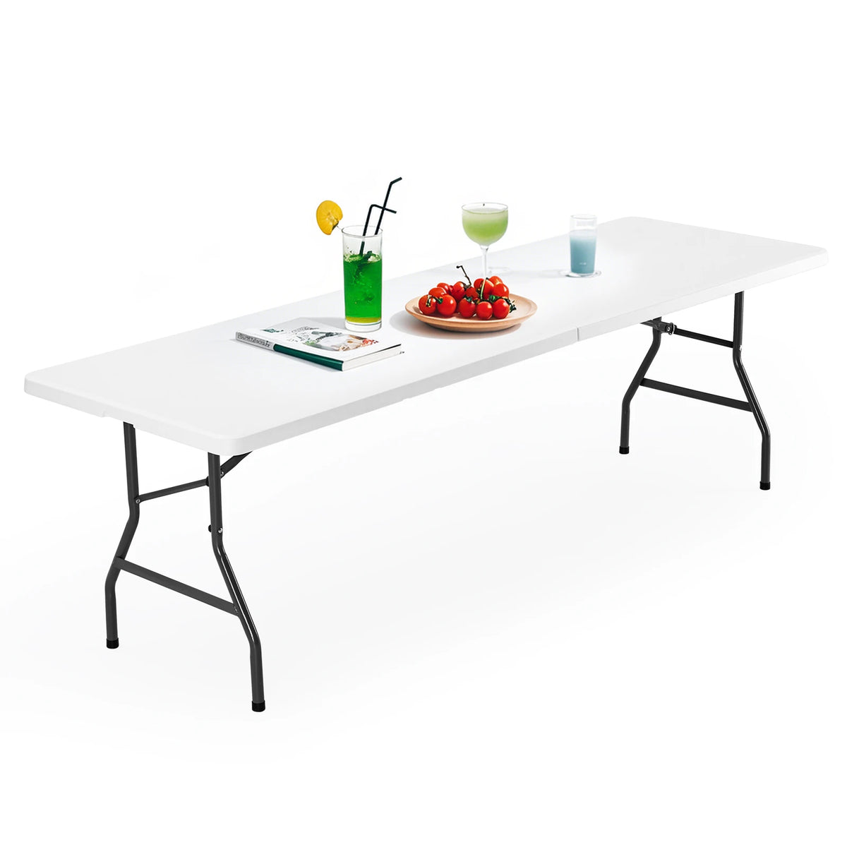 JHK Portable Folding Outdoor Indoor Table With Carrying Handle