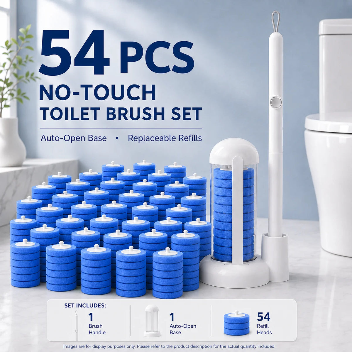 Joybos Touch Free Toilet Cleaning Wand With Replaceable Pads