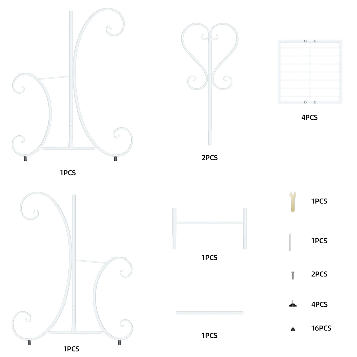 Four Tier Metal Plant Stand For Indoor Outdoor Garden Rack