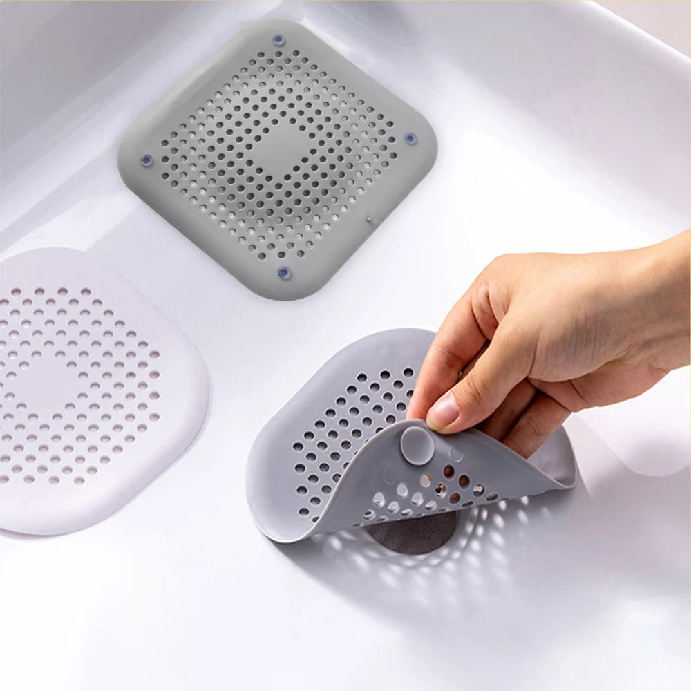 Silicone Sink Strainer Hair Catcher Drain Filter For Kitchen Bathroom