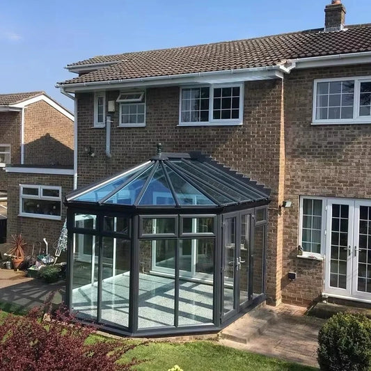Aluminum Glass Sunroom Conservatory For Outdoor Courtyard Use