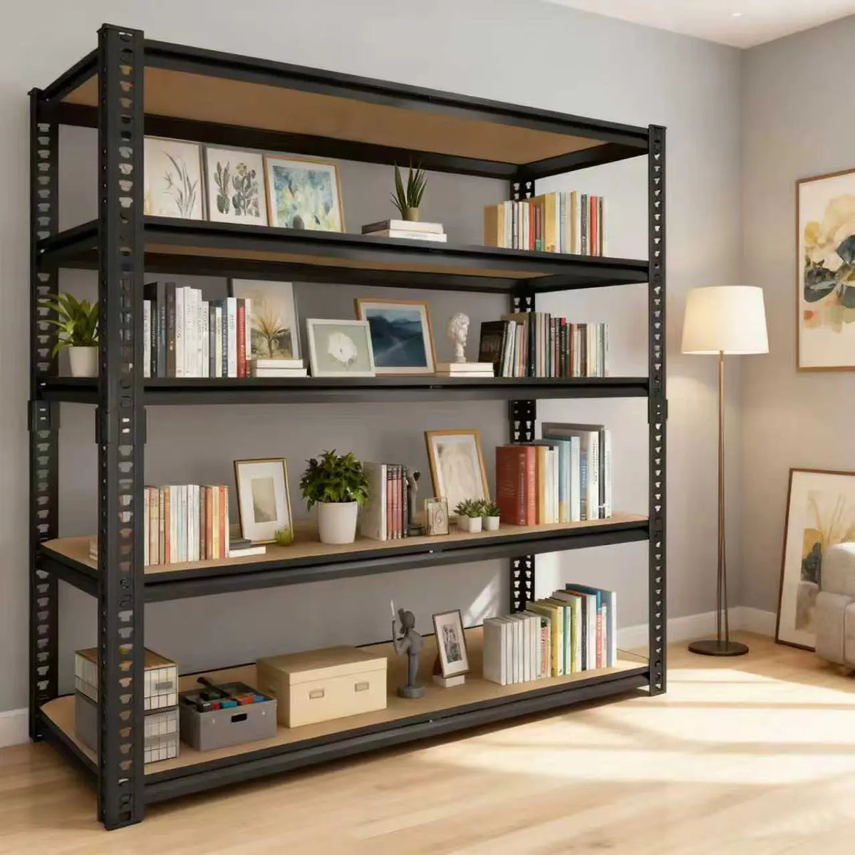 Sarenzon Sturdy Metal Garage Storage Shelving Rack System