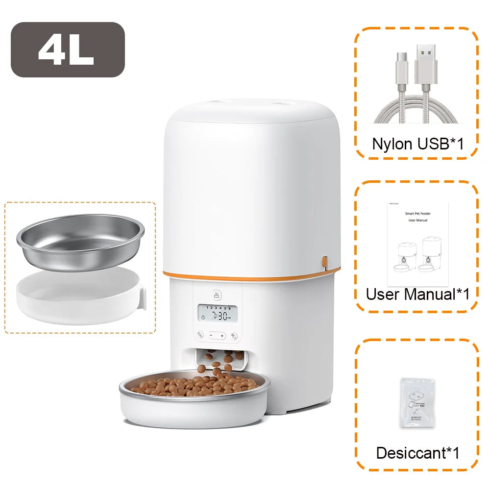 Nityers Automatic Cat Feeder With Timed Dispensing And Voice Recording
