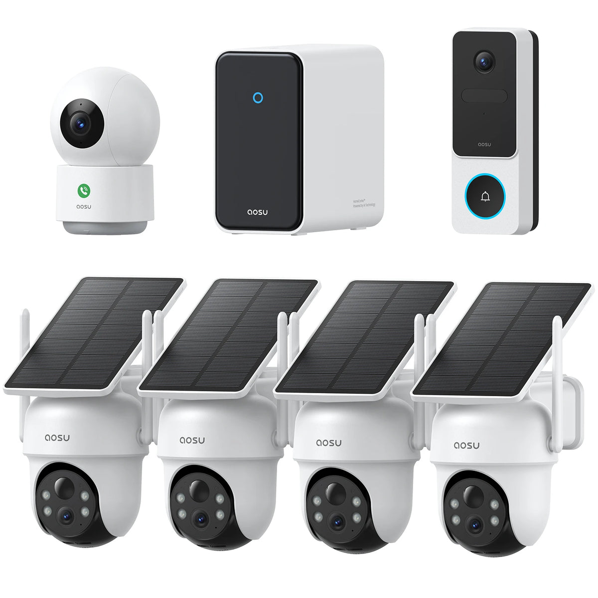 AOSU Wireless Solar Security Camera System With AI Alerts
