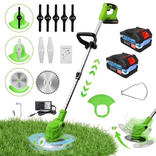 Cordless Brushless Electric Lawn Mower And Grass Trimmer Tool