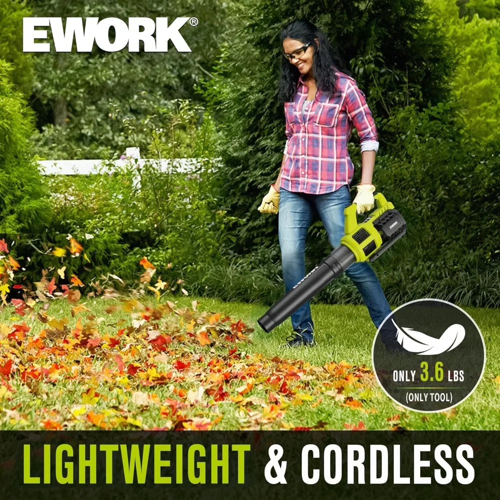 Cordless Leaf Blower 550 CFM With Turbo And Fast Charger