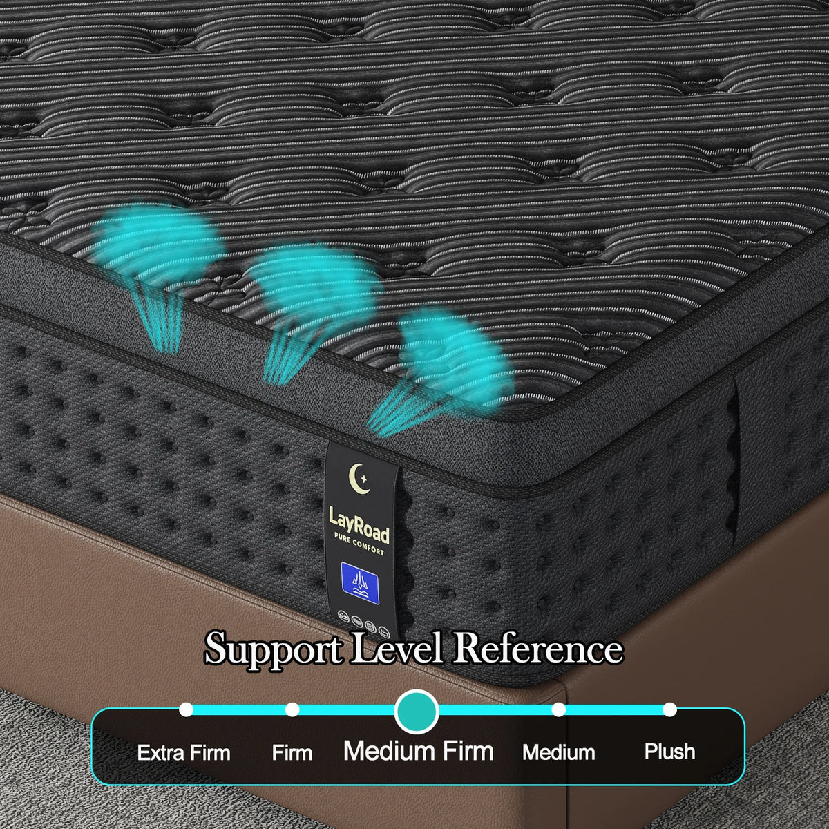 LayRoad Memory Foam Pocket Spring Mattress With Pressure Relief