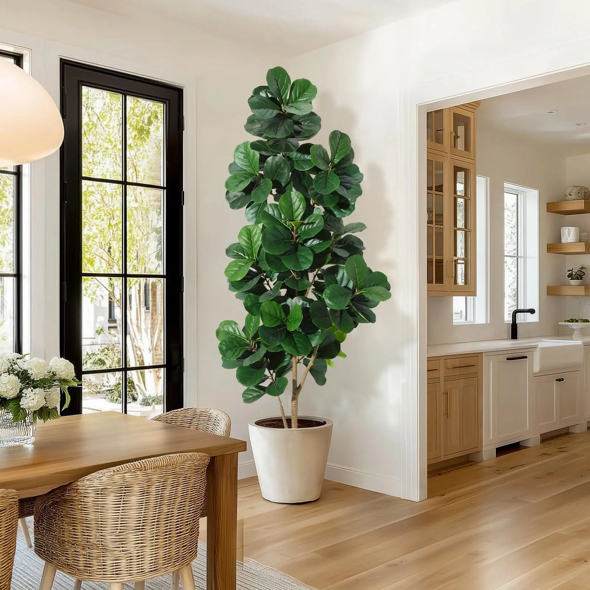 Realistic Artificial Fiddle Leaf Fig Tree For Modern Home Decor
