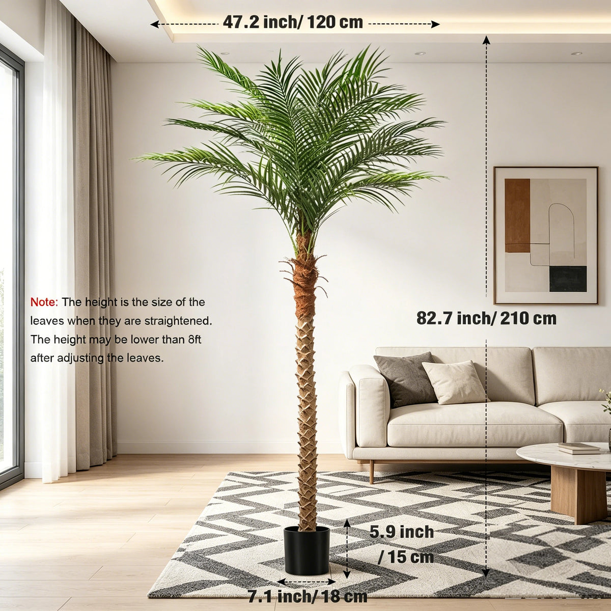 Olitree Artificial Faux Palm Tree For Indoor Outdoor Home Decor