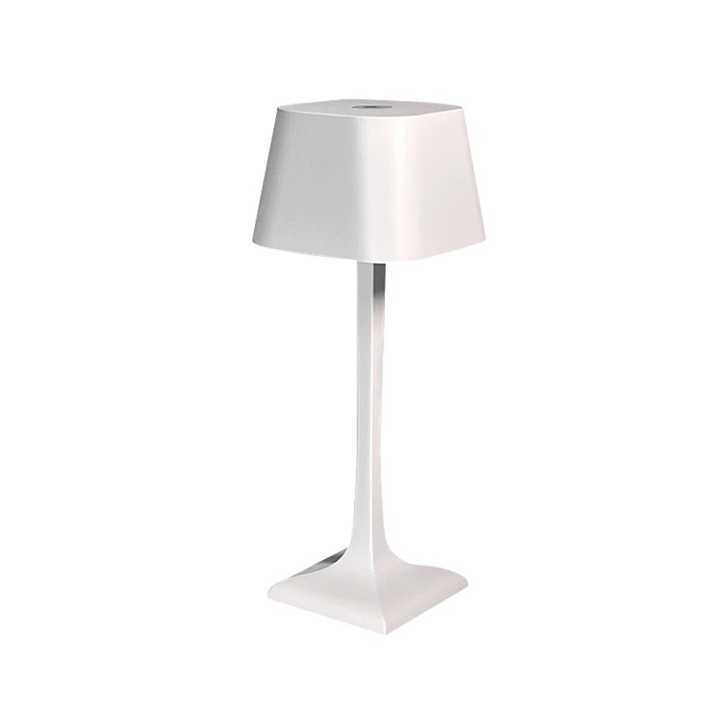 LED USB Square Table Lamp Aluminum IP54 5200mAh Battery USB-C Charging Touch Switch Anti-slip Base Christmas Decoration Wireless Rechargeable Retro Style Stepless Adjustment of Brightness LED Light for Bedroom Dining Room