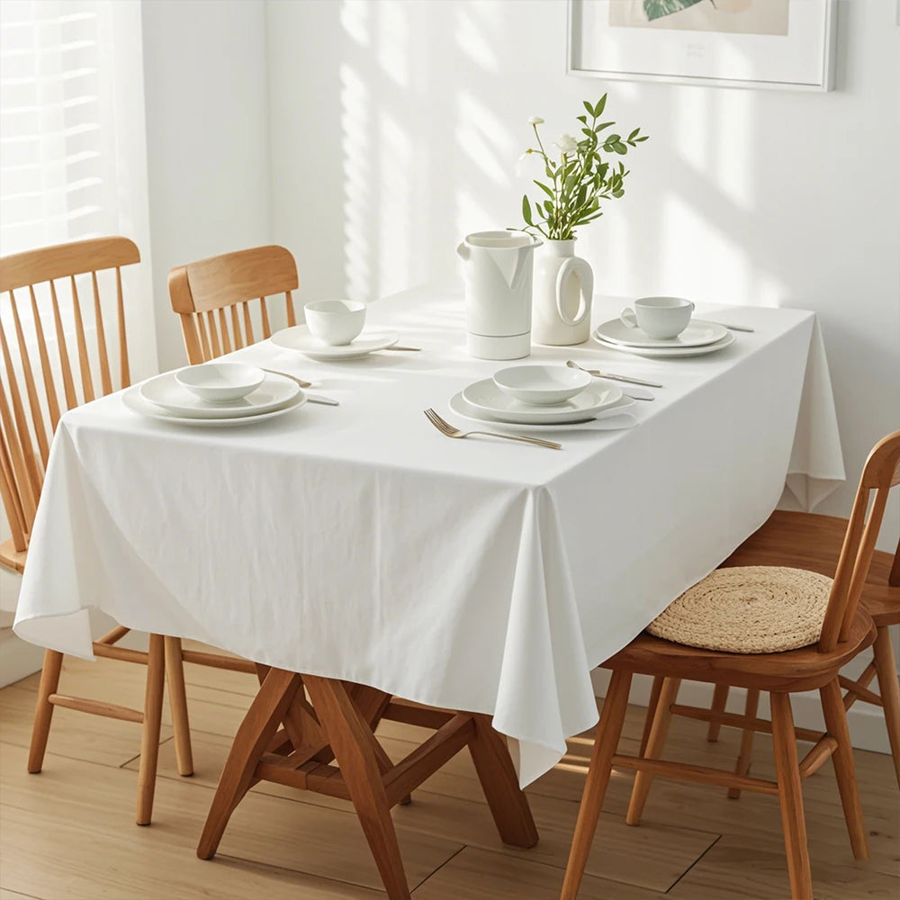 Reador Washable Polyester Rectangle Tablecloths For Events