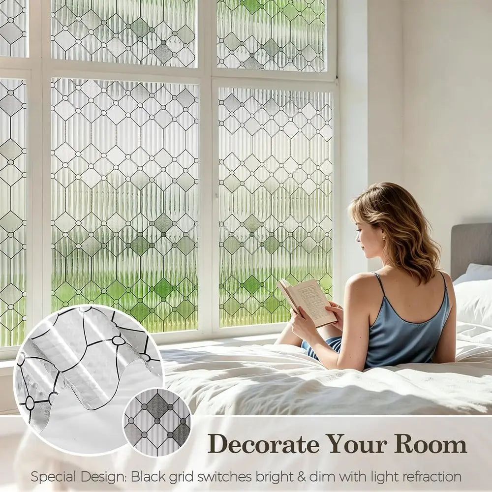 Static Cling Window Privacy Film Decorative Glass Vinyl Stickers